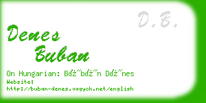 denes buban business card